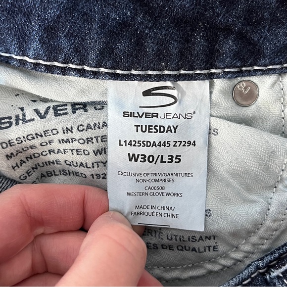 Silver Jeans Tuesday lowrise bootcut jeans - 30L - Picture 8 of 9